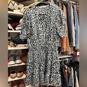 Rebecca minkoff blue leopard dress